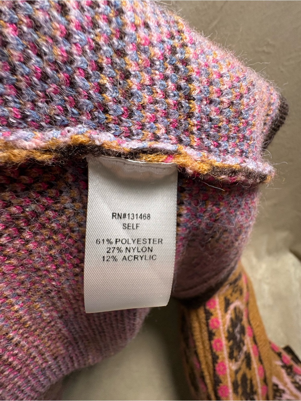 SOLD - NWT Fate Belted Floral Jacquard Cardigan Sweater Medium Boho Cottagecore - Picture 4 of 4